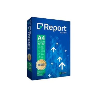 Imagem de Papel sulfite a4 75gr 500 folhas branco report - SUZANO