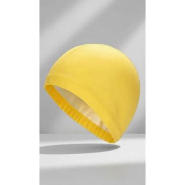 Imagem de Touca Natação Infantil Silicone Impermeável Amarela - Congratulations 