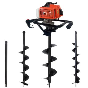 Imagem de Perfurador de Solo DPS623P 3HP com Sistema Easy Start Laranja 1200ML 3 Brocas 80X10CM 80X15CM 80X20CM e Extensão 60CM