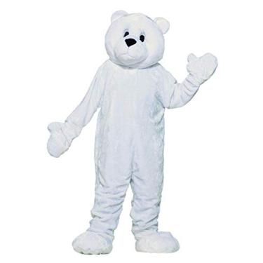 Imagem de Fantasia de mascote de urso polar de pelúcia Fórum Deluxe, Branco, Standard