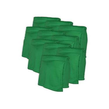 Imagem de Kit 10 Short Saia Infantil Helanca Verde Bandeira Tamanho 02