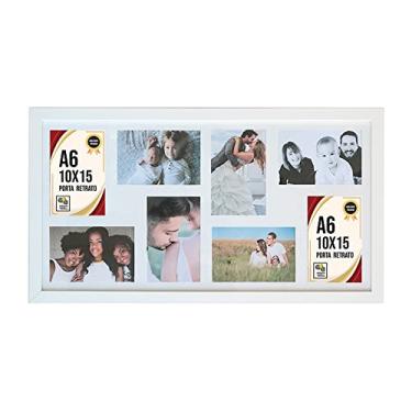 Imagem de Quadro Painel Multifotos 8 fotos 10x15 Paspatur Cartão e Vidro Comum