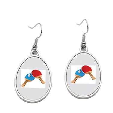 Imagem de Brinco de tênis de mesa – Brincos pendentes para meninas – Presente de festa de aniversário dos namorados, Metal, Sem pedras preciosas