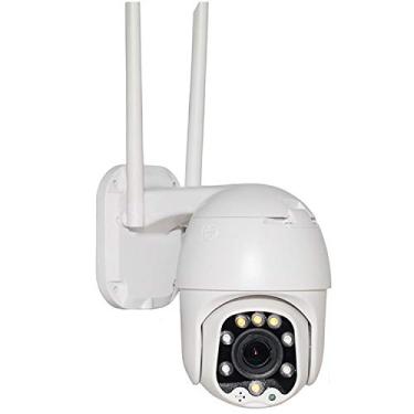Imagem de Câmera de segurança PTZ WiFi ao ar livre, câmera de vigilância 1080P IP CCTV, com detecção de movimento de visão noturna em cores com áudio bidirecional IP66, suporte para cartão TF de 128 GB máximo