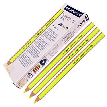 Imagem de Lapiseira Staedtler Textsurfer Dry Highlighter Lapiseira 128 64 para escrever esboços, papel, cópia, fax (pacote com 12 amarelo)