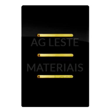 Imagem de Cj Interruptor Triplo Paralelo Com Suporte 4X2 - Dicompel Novara Preto Brilhante Gold - Dnv1700/9Pbgd