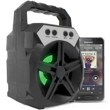 Imagem de Mini Caixa De Som Rádio FM Bluetooth Preto CNN521SP