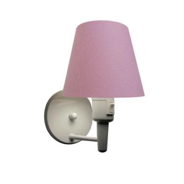 Imagem de Arandela Cone Md-2013 Branco Liga e Desliga Rosa Bebê Bivolt