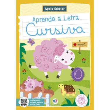 Imagem de Apoio Escolar - Aprenda A Letra Cursiva - Ovelha Rosa Na Escola