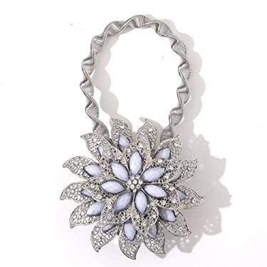 Imagem de 1 peça cortina magnética tieback mola fio de aço em forma de flor fivela de cortina clipe suporte de janela acessórios, b, 1 peça