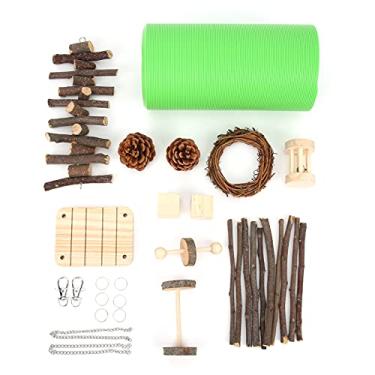 Imagem de 12 PCS Hamster Túnel Brinquedos Madeira Hamster Funny Play Brinquedos Exercício Treinamento Esconderijo Túneis Brinquedos para Chinchila Hamster Anão Gerbil Cobaia