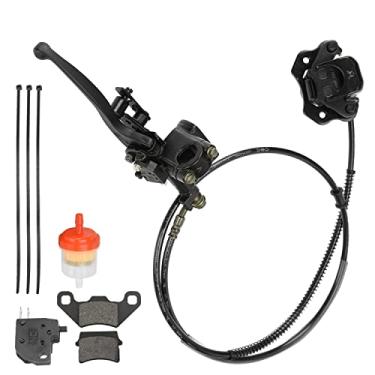 Imagem de FVRITO Conjunto de pinça de cilindro mestre de freio hidráulico esquerdo para 50cc 70cc 90cc 110cc 125cc Taotao Coolster Vitacci Peace SunL RPS Roketa Kazuma Jetmoto BMS Baja NST Icebear chinês ATV Quad 4 rodas