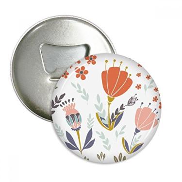 Imagem de Abridor de garrafas de tinta de flor em pó laranja ímã de geladeira emblema multifuncional