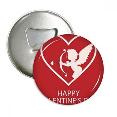 Imagem de Emblema multifuncional com emblema de ímã de geladeira White Angel Arrow para dia dos namorados