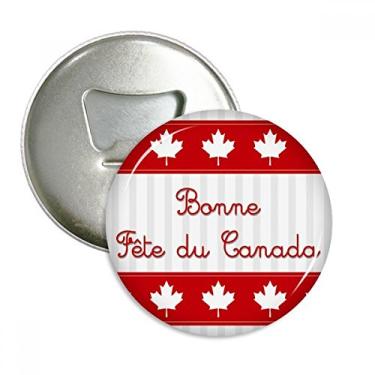 Imagem de Emblema multifuncional com slogan vermelho Maple Leaf Happy Canada Day