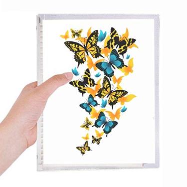 Imagem de Caderno de borboletas com , diário de folhas soltas, recarregável, papelaria