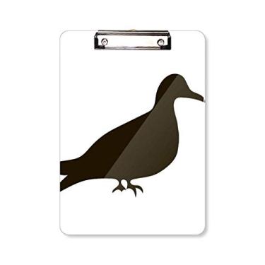 Imagem de DIYthinker Pasta de transferência de retrato de animal pombo preto placa de suporte A4
