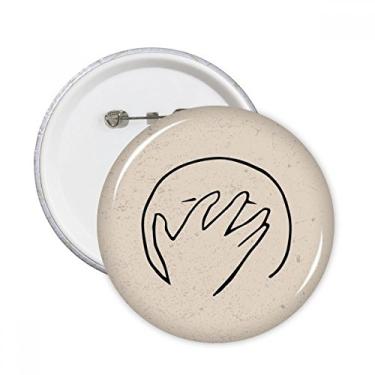 Imagem de Capa para rosto sem apoio preto feliz alfinetes redondos crachá botão emblema decoração acessório 5 peças