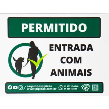 Imagem de Placa Pipicão Permitido Entrada com Animais - 20x15 cm