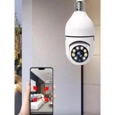Imagem de Câmera Ip Segurança Lâmpada Panorâmica Visão Noturna Sensor De Movimen