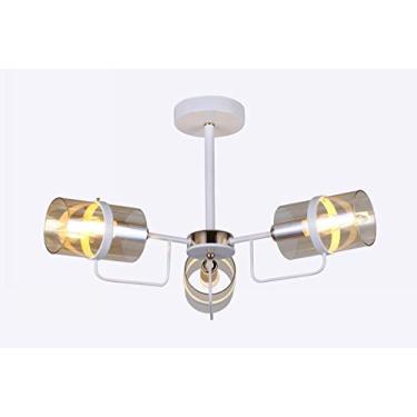 Imagem de PENDENTE PARA 3 LAMPADAS Sindora by Dinâmica METAL + VIDRO, Branco, Ø31 cm x A43 cm