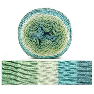 Imagem de Cicilin 4 peças de fio de crochê de 100 g, fio de mistura de algodão confortável, fio de tricô multicolorido, fio de tricô à mão, fio de crochê (cor 27)
