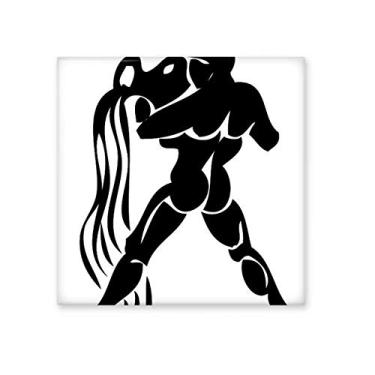 Imagem de Constelação de Aquário Signo do Zodíaco Azulejo de Cerâmica Brilhante Decalque Pedra Adorna de Tijolos Vitrificados