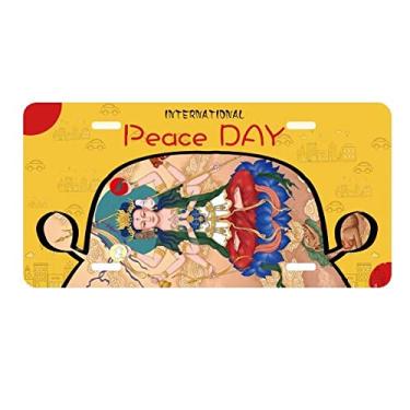 Imagem de DIYthinker Dao Religion God Placa de licença chinesa Placa de carro Decoração Dia da Paz