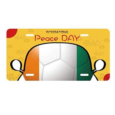 Imagem de DIYthinker Placa de licença com bandeira nacional Coate D'Ivoire para decoração de carro, dia da paz