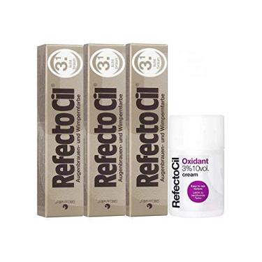 Imagem de Kit Refectocil 3 Tinta + 1 Oxidante Creme N°3.1 Castanho Claro