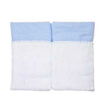 Imagem de Fralda De Pano De Ombro 2 Pecas Baby Deluxe Azul Poa