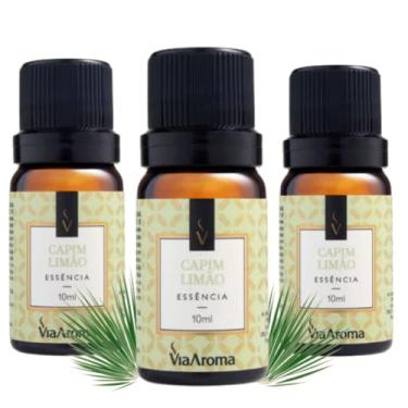 Imagem de Kit 3 Essências Via Aroma Para Aromatizador Difusor Elétrico 10ml - Escolha o Seu Kit (Capim Limão)