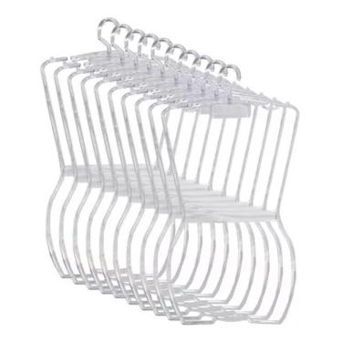 Imagem de Cabide Acrílico Silhueta Adulto Cristal Com 10 Unidades