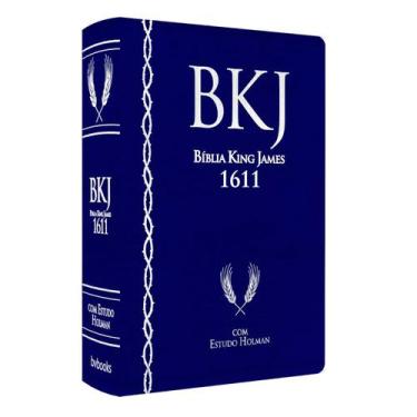 Imagem de Bíblia De Estudo King James Bkj 1611 Com Estudo Holman Azul - Bv Books