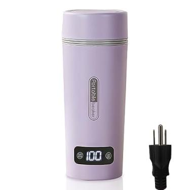 Imagem de Chaleira elétrica portátil para água fervente 350 ml de aço inoxidável anti-derramamento à prova de vazamento Caldeira de água quente pessoal com 4 predefinições variáveis Função manter quente para