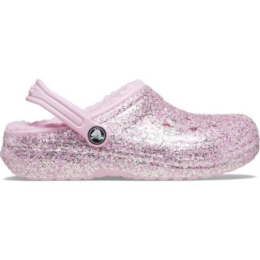 Imagem de Infantil - Sandália crocs classic lined glitter clog k flamingo Rosa  menina