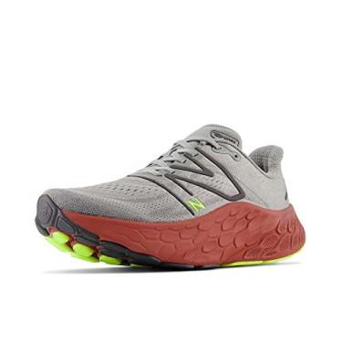 Imagem de New Balance Fresh Foam X More V4 Tênis de corrida masculino, Cinza/vermelho tijolo, 15 Wide