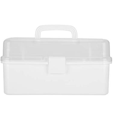 Imagem de Organizador de medicamentos prateleira organizador de armário de medicamentos caixa de medicamentos, organizador de medicamentos, portátil para vitaminas domésticas para óleos essenciais de viagem (L)