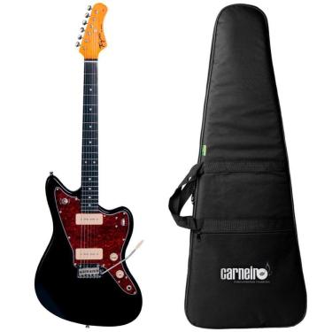 Imagem de Guitarra Tagima Woodstock TW 61 BK Preta Jazzmaster + Capa