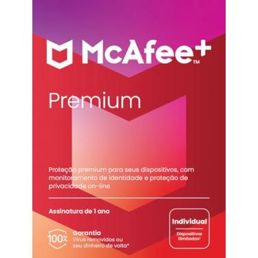 Imagem de Software antivírus e de segurança da Internet McAfee + Premium Individual para Dispositivos Ilimitados (Windows/Mac/Android/iOS), Assinatura de 1 ano