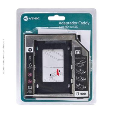 Imagem de Adaptador Caddy Para HD Ou SSD, Gaveta DVD Notebook - AC-127 (32807)