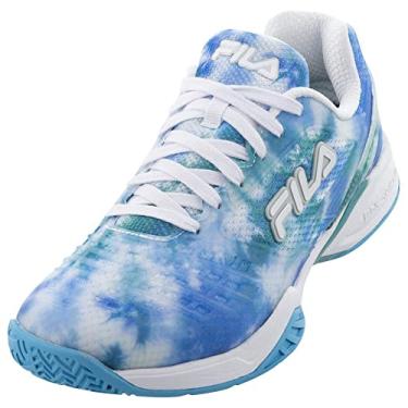 Imagem de Fila Tênis feminino Axilus 2 Energized Tie Dye branco e todo pássaro, Branco/todos os pássaros/Latigo Bay, 36 BR