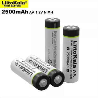 Imagem de Liitokala-Bateria Recarregável Ni-MH  1.2V AA  2500mAh  Pistola de Temperatura  Controle Remoto