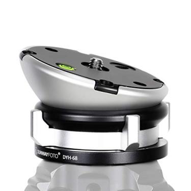 Imagem de SUNWAYFOTO Cabeça de tripé com base de nivelamento DYH-68, capacidade de carga de 10 kg