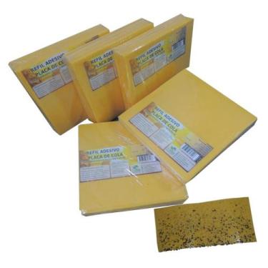 Imagem de Kit 100 Refil Adesivo Amarelo Placa Mata Moscas 39X11cm - Freeinset