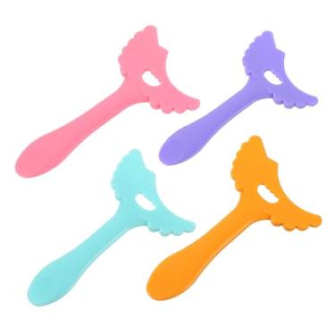 Imagem de DOITOOL Batom 4 Pcs Delineador kit maquiagem kit de maquiagem estênceis de maquiagem para os olhos ferramentas sombra moldes de silicone auxiliares de maquiagem de rímel Cosmético