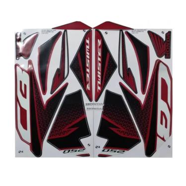 Imagem de Kit Jogo De Adesivos Cb 250f Twister Vermelho 2020 - 1315