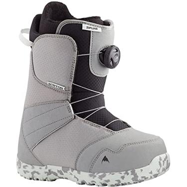 Imagem de Burton Bota de snowboard infantil BOA Zipline tamanho 4 cinza/neo-menta