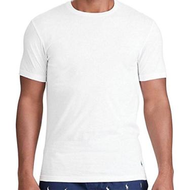 Imagem de Polo Ralph Lauren Camiseta masculina de gola redonda, Branco, XG