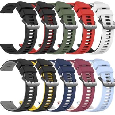 Imagem de Pulseira para Galaxy Watch 3 de 22 mm de 45 mm, pulseiras de silicone macio para Samsung Gear S3 Frontier & Classic/Garmin Forerunner 265/Vivoactive 4/Venu 3/2/Amazfit GTR 4/3 pro